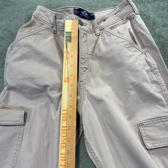 Hollister Ultra High Rise Cargo Dad Pants 26R Pink Preppy Y2K Summer Stretch - Picture 4 of 7